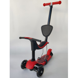 Дитячий самокат з сидінням та батьківською ручкою 3 в 1 Scooter Horned 0332-4S